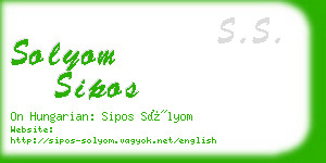 solyom sipos business card